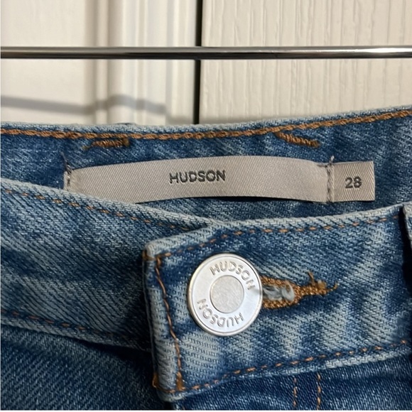 Hudson Jeans Blue Flare Wide Leg High-Waisted Size 28 - Picture 3 of 4